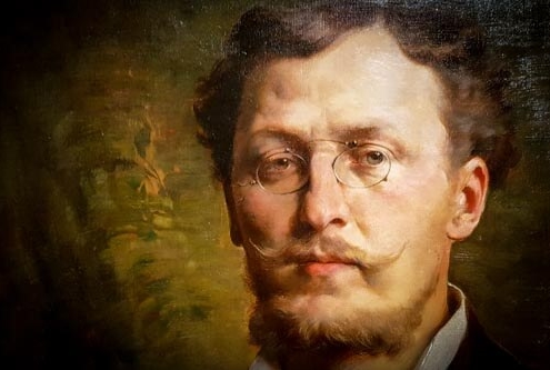 Ausschnitt eines Gemäldes von Otto Wagner